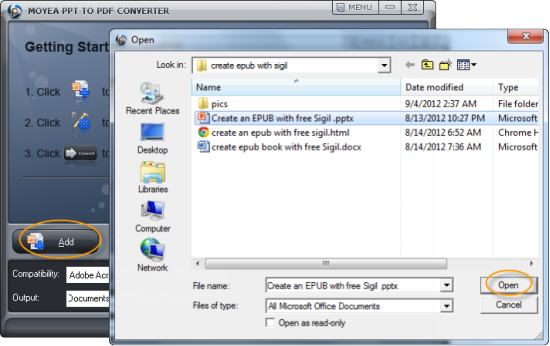 convert ppt to pdf-add